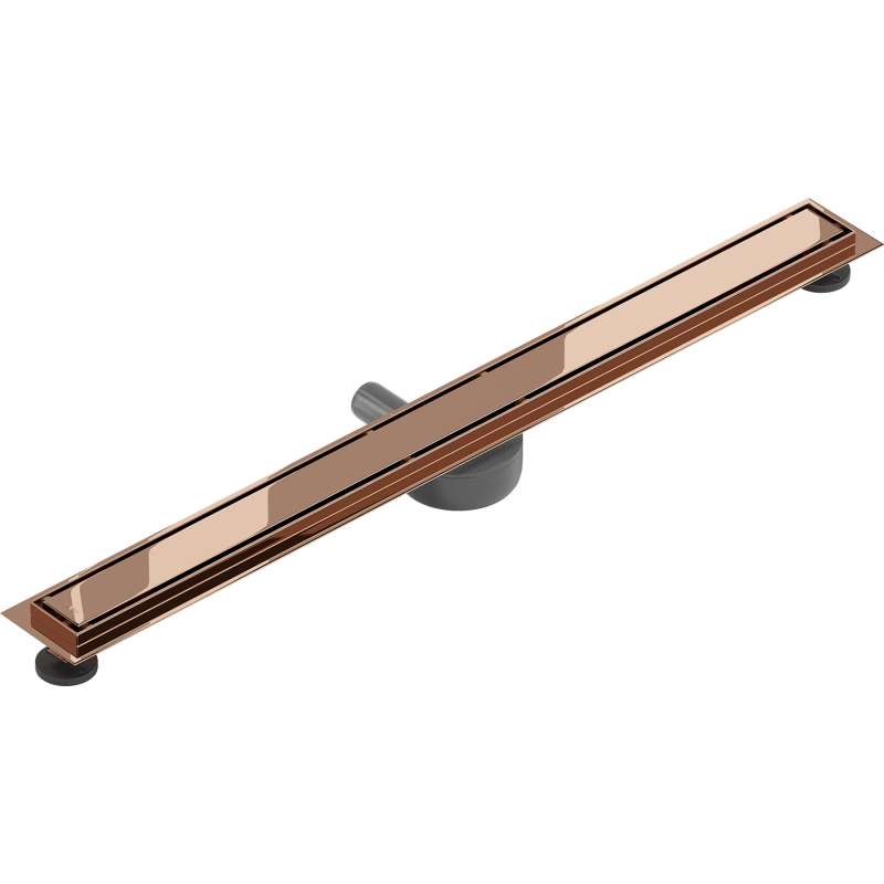 Mexen Flat 360° M13 évacuation linéaire rotative 2 en 1 de 80 cm, or rose - 1610080-40