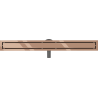 Mexen Flat 360° M13 évacuation linéaire rotative 2 en 1 de 80 cm, or rose - 1610080-40