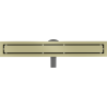 Mexen Flat 360° M13 caniveau linéaire pivotant 2 en 1 50 cm, or brossé - 1A10050-40