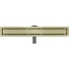 Mexen Flat 360° M13 caniveau linéaire rotatif 2 en 1 70 cm, doré brossé - 1A10070-40