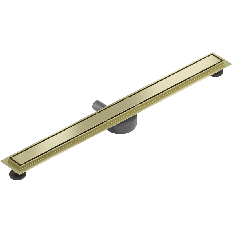 Mexen Flat 360° M13 caniveau linéaire pivotant 2 en 1 80 cm, or brossé - 1A10080-40