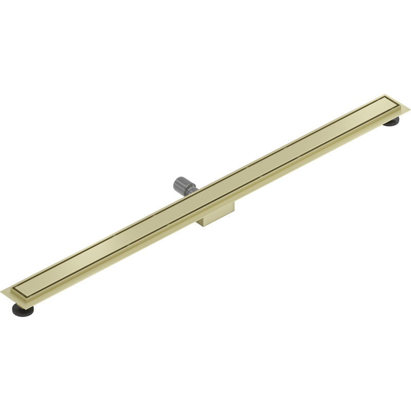 Mexen Flat M13 caniveau linéaire 2 en 1 130 cm, or brossé - 1A10130