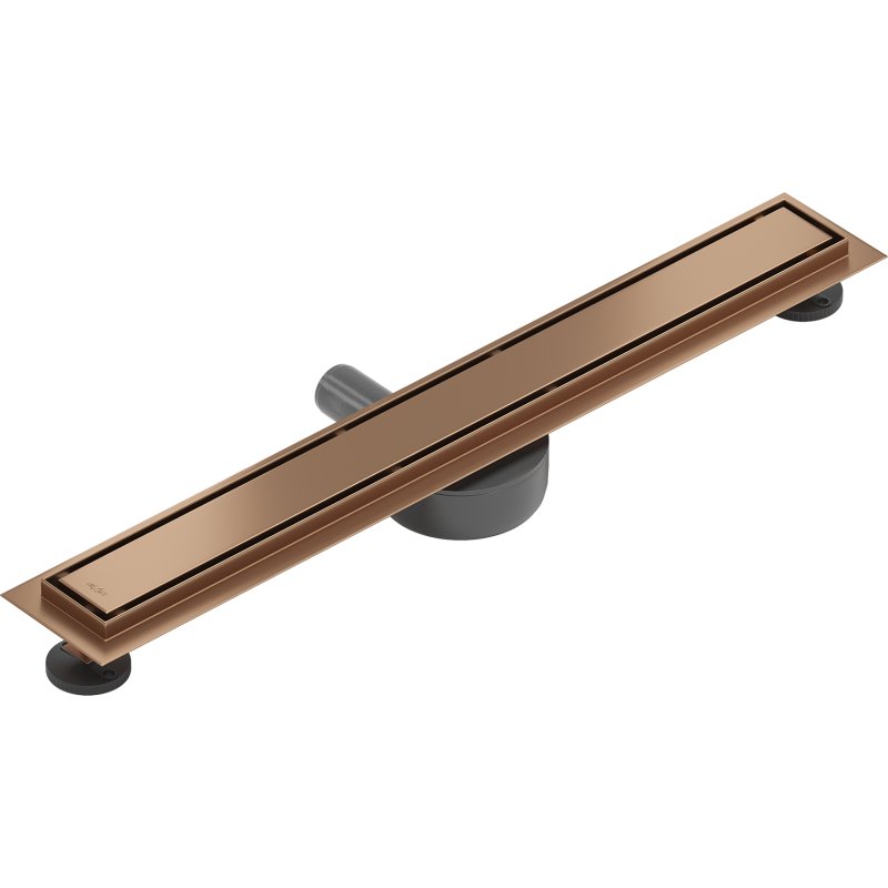 Mexen Flat 360° M13 caniveau linéaire pivotant 2 en 1 50 cm, cuivre brossé - 1C10050-40