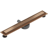 Mexen Flat 360° M13 caniveau linéaire pivotant 2 en 1 50 cm, cuivre brossé - 1C10050-40
