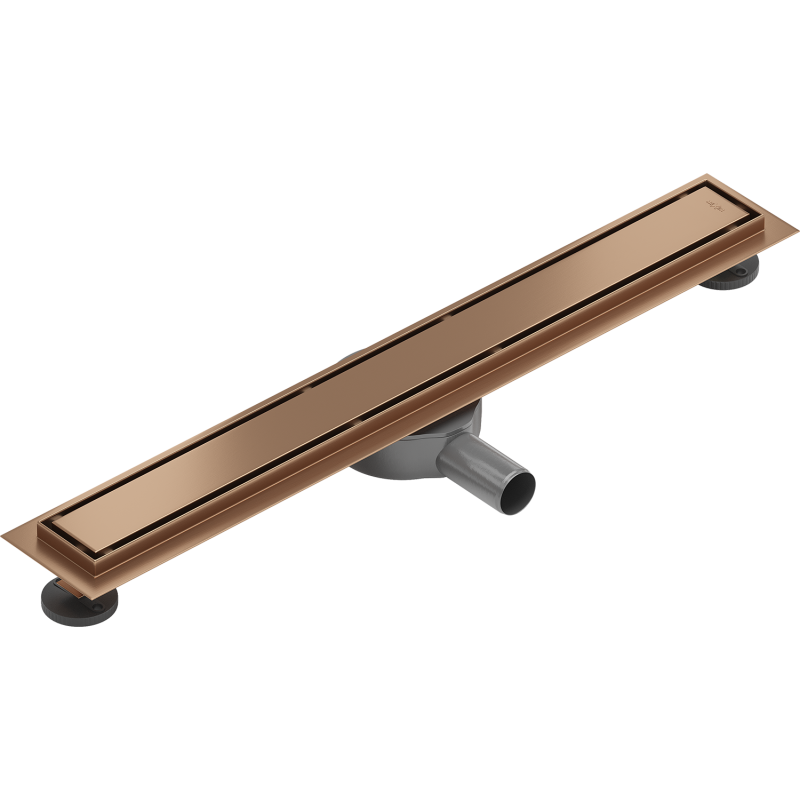 Mexen Flat 360° M13 caniveau linéaire pivotant 2 en 1 50 cm, cuivre brossé - 1C10050-40