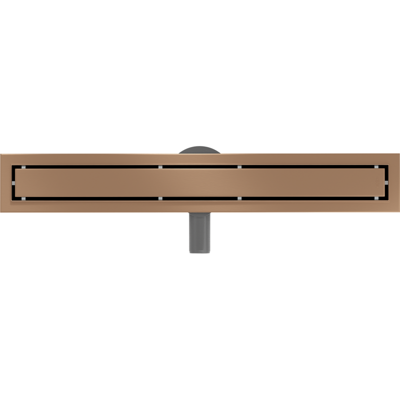 Mexen Flat 360° M13 caniveau linéaire pivotant 2 en 1 50 cm, cuivre brossé - 1C10050-40