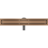 Mexen Flat 360° M13 drain linéaire rotatif 2en1 70 cm, cuivre brossé - 1C10070-40