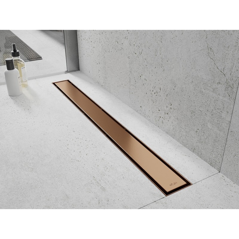 Mexen Flat 360° M13 écoulement linéaire rotatif 2 en 1 80 cm, cuivre brossé - 1C10080-40