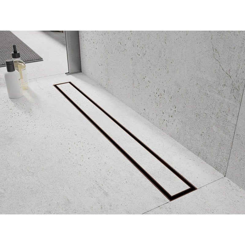 Mexen Flat 360° M13 écoulement linéaire rotatif 2 en 1 80 cm, cuivre brossé - 1C10080-40