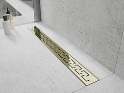 Mexen Flat M15 couvercle pour drain linéaire 90 cm, or - 1524090