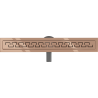 Mexen Flat 360° M15 siphon linéaire rotatif 60 cm, or rose - 1624060-40