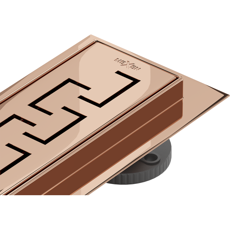 Mexen Flat 360° M15 drain linéaire rotatif 70 cm, or rose - 1624070-40