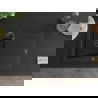 Mexen Cesar évier en granit à 1 cuve avec égouttoir 775 x 470 mm, Noir, siphon Noir - 6514771010-77-B