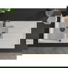 Mexen Andres évier en granit à 1,5 cuvette avec égouttoir 1000 x 500 mm, Blanc, siphon Noir - 6515101510-20-B