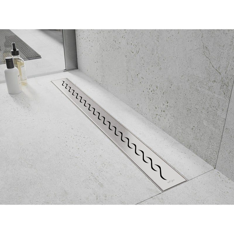Mexen Flat Cache de M18 pour un drain linéaire de 100 cm, inox - 1023100