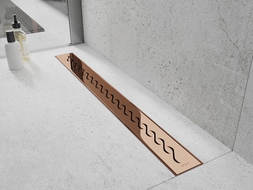 Mexen Flat M18 caniveau linéaire 100 cm, or rose - 1623100-15
