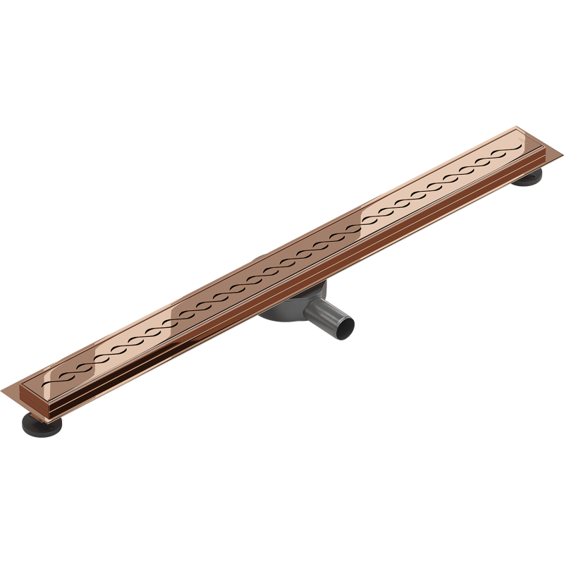 Mexen Flat 360° M18 drain linéaire rotatif 100 cm, or rose - 1623100-40