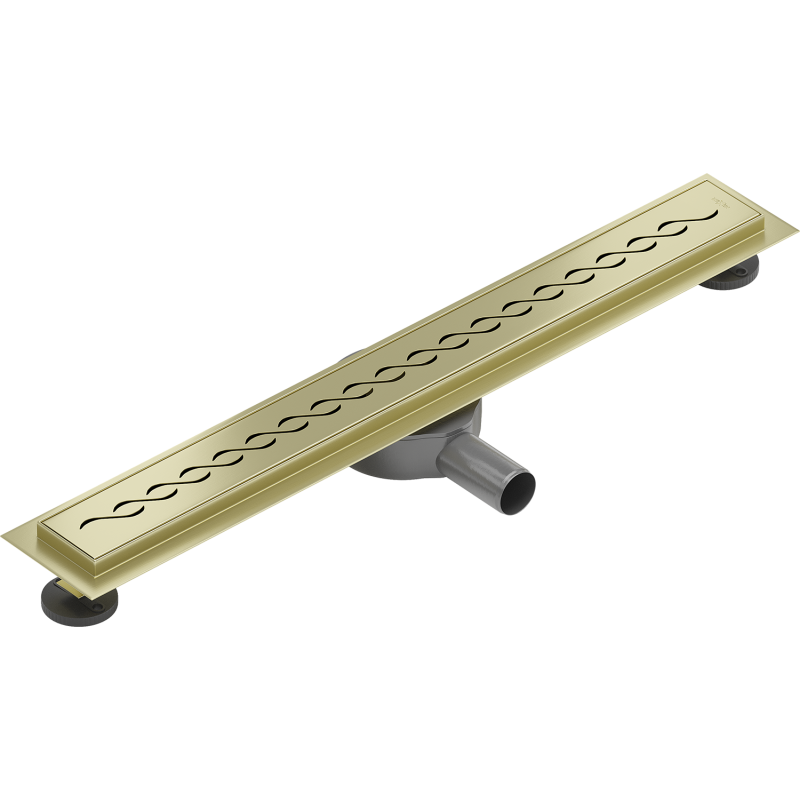 Mexen Flat 360° M18 canalisation linéaire pivotante 60 cm, or brossé - 1A23060-40