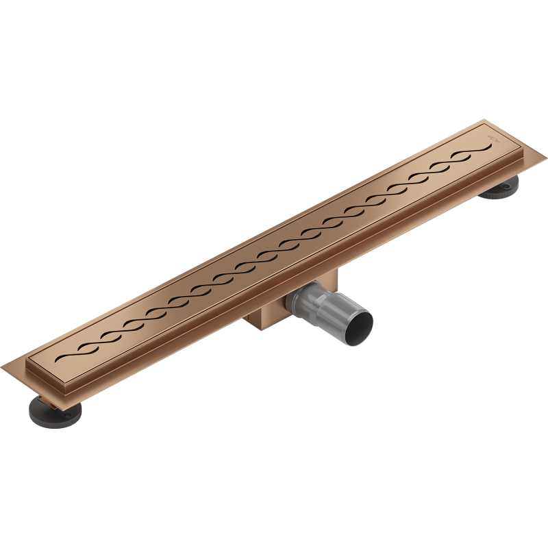 Mexen Flat Caniveau linéaire M18 60 cm, cuivre brossé - 1C23060-15