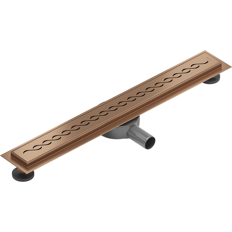 Mexen Flat 360° M18 caniveau linéaire rotatif 60 cm, cuivre brossé - 1C23060-40