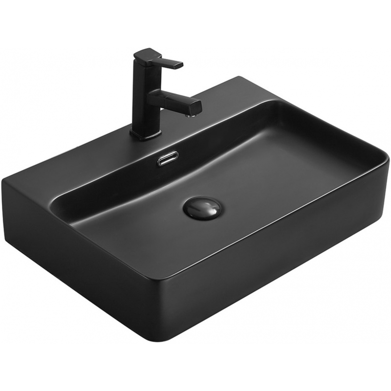 Mexen Lara lavabo de comptoir 60 x 42 cm, Noir mat - 21166085