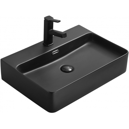 Mexen Lara lavabo de comptoir 60 x 42 cm, Noir mat - 21166085