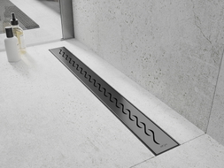 Mexen Flat M18 canal de douche linéaire 80 cm, gris canon brossé - 1E23080-15