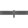 Mexen Flat 360° M18 caniveau linéaire pivotant 60 cm, gris fusil brossé - 1E23060-40