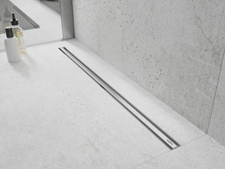 Mexen Flat 360° Slim caniveau linéaire rotatif 120 cm, inox - 1041120
