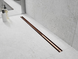 Mexen Flat 360° Slim caniveau linéaire rotatif 60 cm, or rose - 1641060