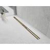 Mexen Flat 360° Slim caniveau linéaire pivotant 130 cm, doré - 1541130
