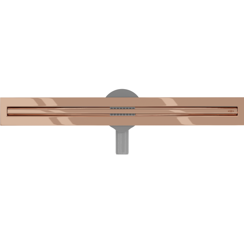 Mexen Flat 360° Slim caniveau linéaire pivotant 50 cm, or rose - 1641050