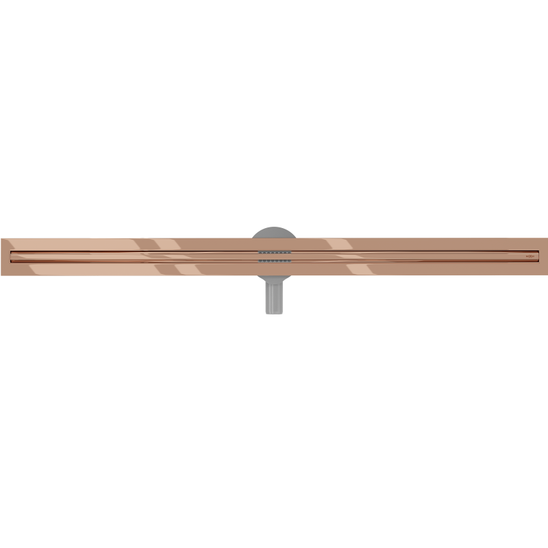 Mexen Flat 360° Slim caniveau linéaire rotatif 140 cm, or rose - 1641140