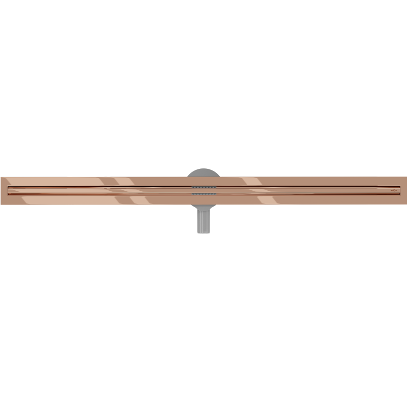 Mexen Flat 360° Slim siphon linéaire pivotant 160 cm, or rose - 1641160