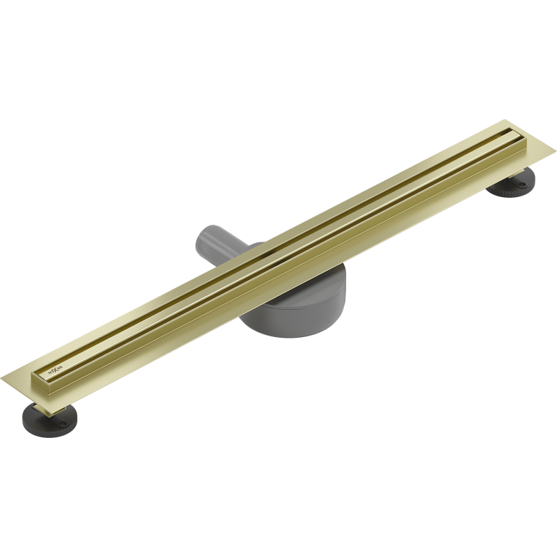 Mexen Flat 360° Slim caniveau linéaire pivotant 50 cm, or brossé - 1A41050