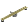 Mexen Flat 360° Slim caniveau linéaire pivotant 50 cm, or brossé - 1A41050