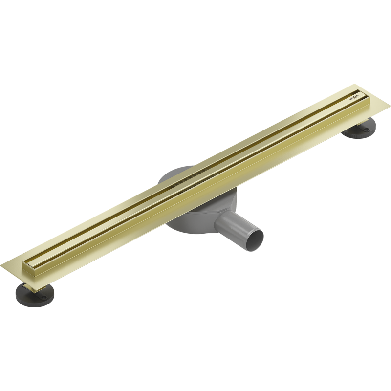 Mexen Flat 360° Slim caniveau linéaire pivotant 50 cm, or brossé - 1A41050