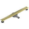 Mexen Flat 360° Slim caniveau linéaire pivotant 50 cm, or brossé - 1A41050