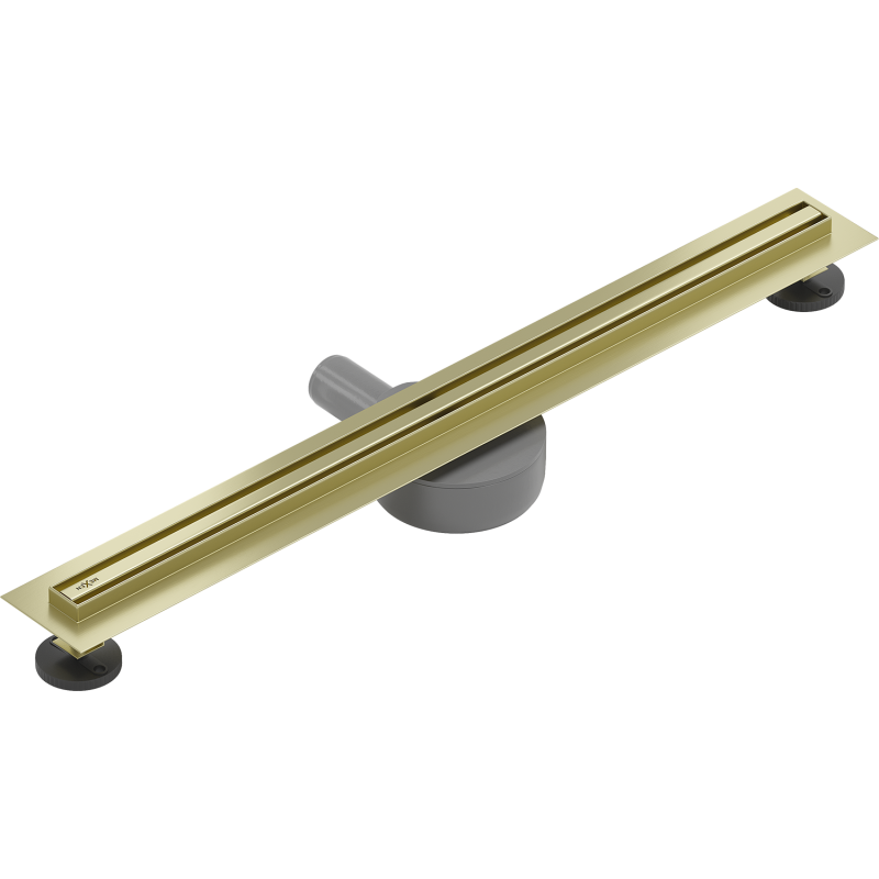 Mexen Flat 360° Slim drainage linéaire pivotant 60 cm, or brossé - 1A41060