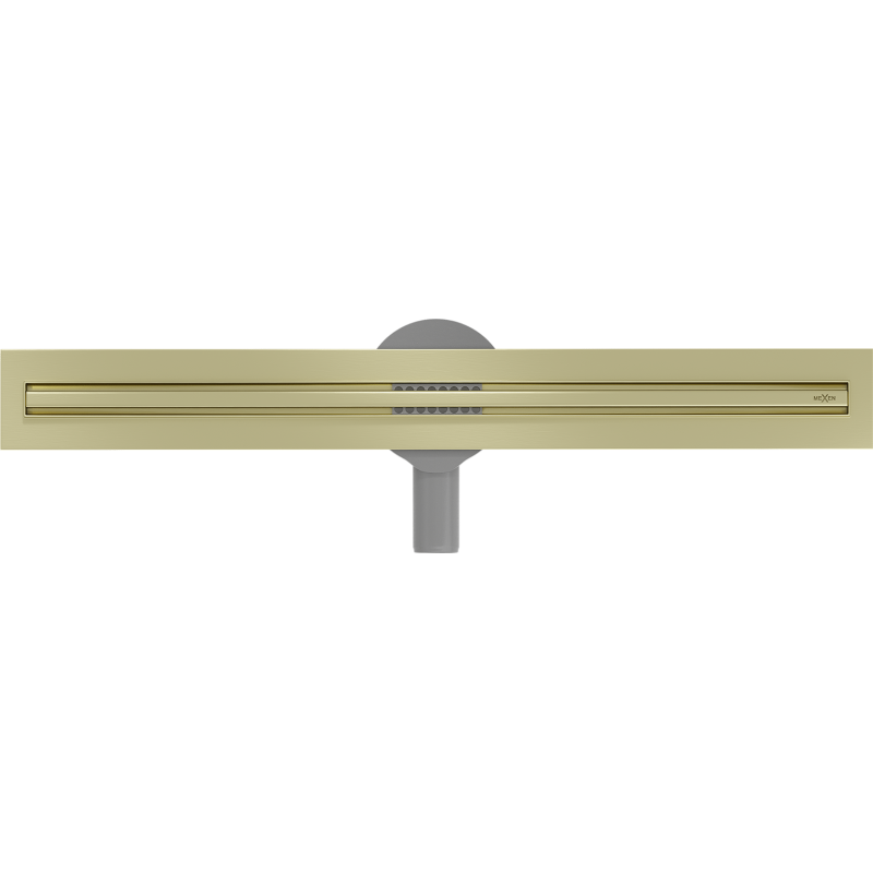 Mexen Flat 360° Slim drainage linéaire pivotant 60 cm, or brossé - 1A41060