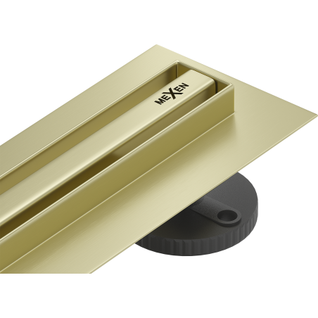 Mexen Flat 360° Slim caniveau linéaire rotatif 70 cm, or brossé - 1A41070