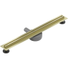 Mexen Flat 360° Slim caniveau linéaire rotatif 70 cm, or brossé - 1A41070
