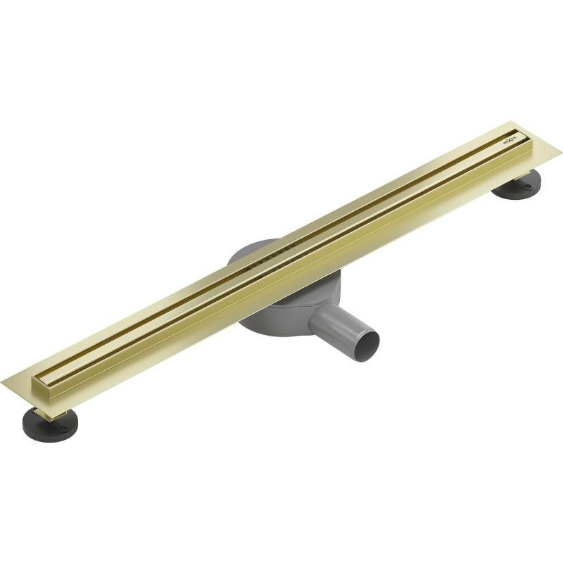 Mexen Flat 360° Slim caniveau linéaire rotatif 70 cm, or brossé - 1A41070
