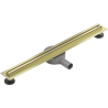 Mexen Flat 360° Slim caniveau linéaire rotatif 70 cm, or brossé - 1A41070