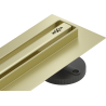 Mexen Flat 360° Slim caniveau linéaire rotatif 130 cm, or brossé - 1A41130