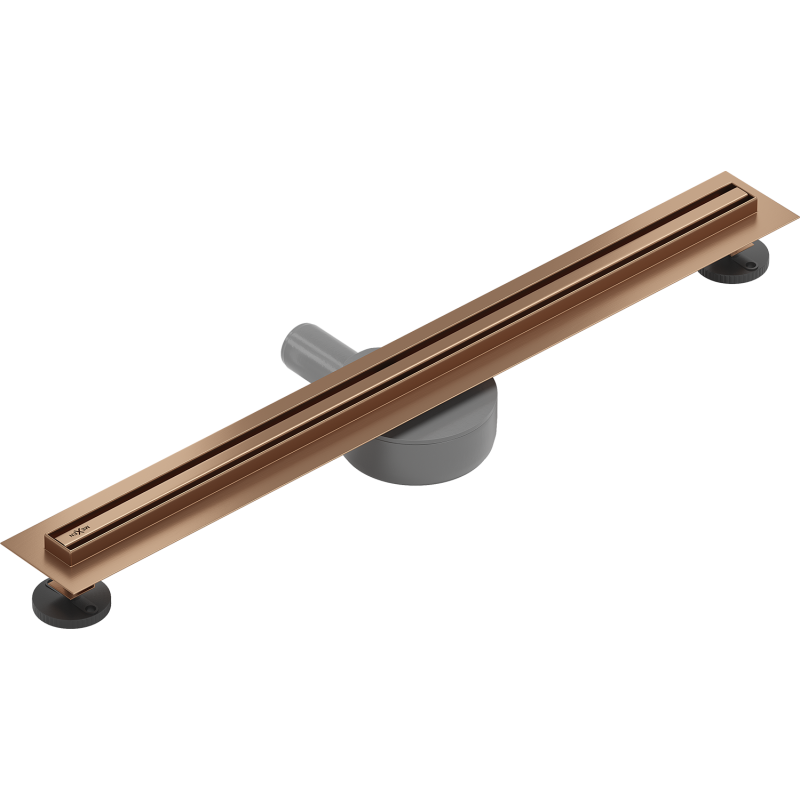 Mexen Flat 360° Slim évacuation linéaire pivotante 50 cm, cuivre brossé - 1C41050