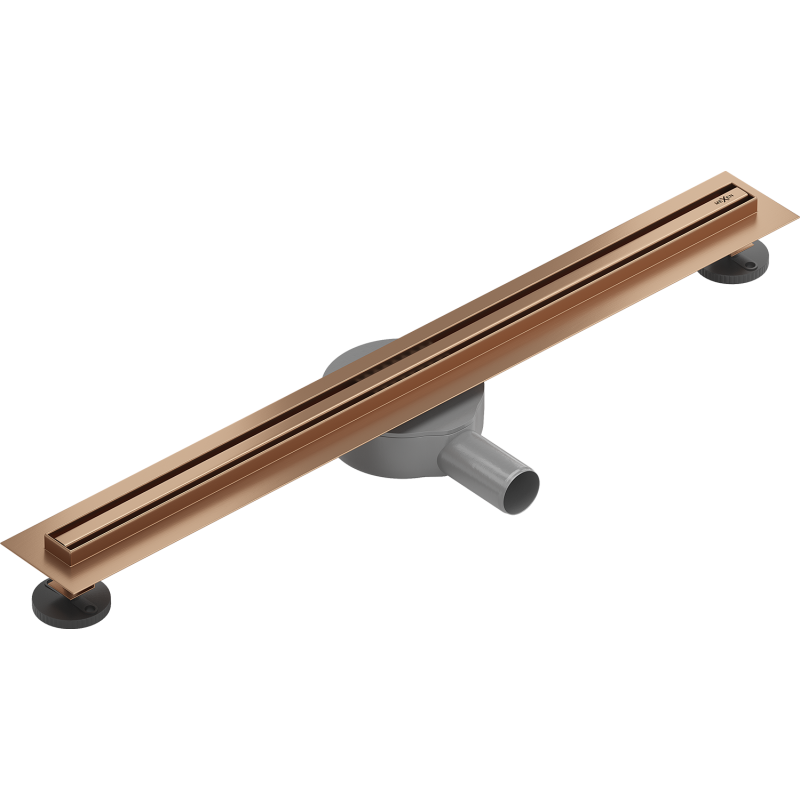 Mexen Flat 360° Slim évacuation linéaire pivotante 50 cm, cuivre brossé - 1C41050