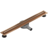 Mexen Flat 360° Slim caniveau de sol linéaire rotatif 60 cm, cuivre brossé - 1C41060