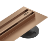 Mexen Flat 360° Slim drainage linéaire rotatif 70 cm, cuivre brossé - 1C41070