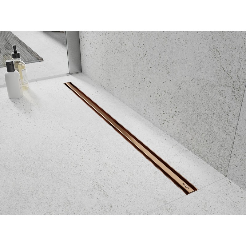 Mexen Flat 360° Slim drainage linéaire rotatif 70 cm, cuivre brossé - 1C41070